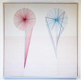 Poles Apart by Michelle Abbott, Drawing, Sulky threads on canvas